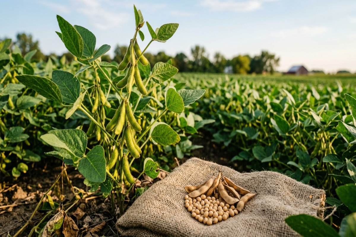 soybeans and soybean seeds